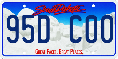 SD license plate 95DC00