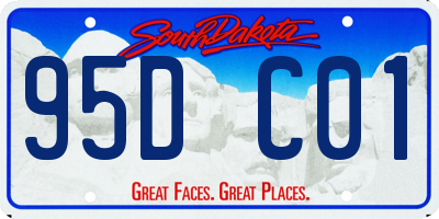 SD license plate 95DC01