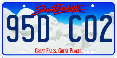 SD license plate 95DC02