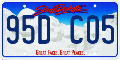 SD license plate 95DC05