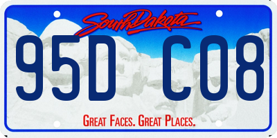 SD license plate 95DC08