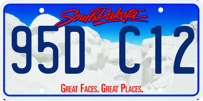 SD license plate 95DC12