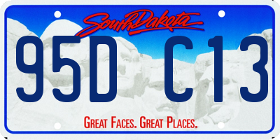 SD license plate 95DC13