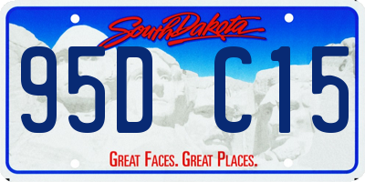 SD license plate 95DC15