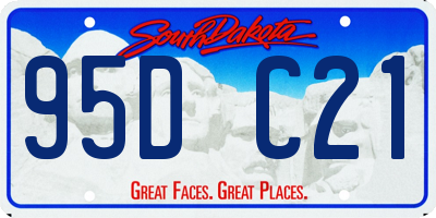 SD license plate 95DC21