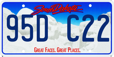 SD license plate 95DC22