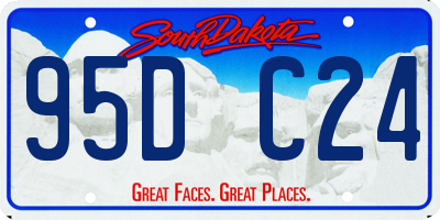 SD license plate 95DC24