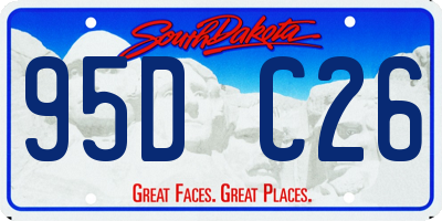 SD license plate 95DC26
