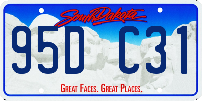 SD license plate 95DC31