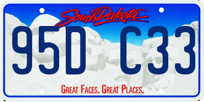 SD license plate 95DC33