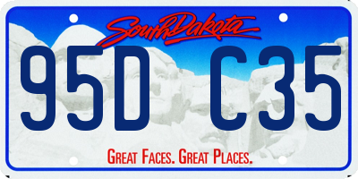 SD license plate 95DC35