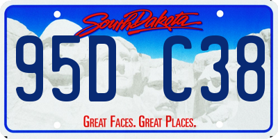 SD license plate 95DC38