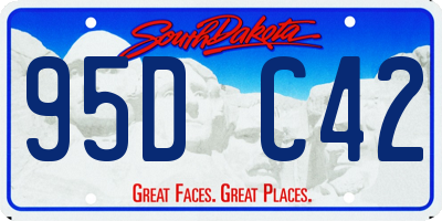 SD license plate 95DC42