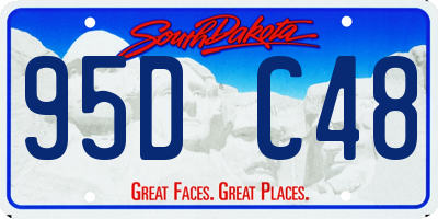 SD license plate 95DC48