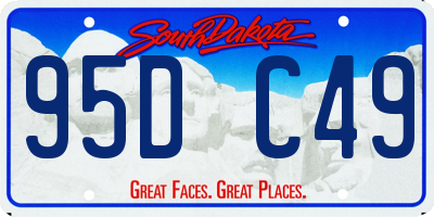 SD license plate 95DC49