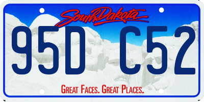 SD license plate 95DC52