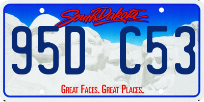 SD license plate 95DC53