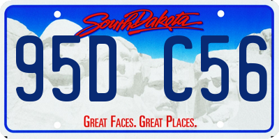 SD license plate 95DC56