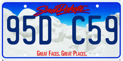 SD license plate 95DC59
