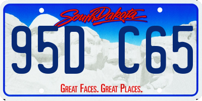 SD license plate 95DC65