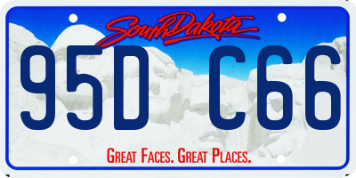 SD license plate 95DC66