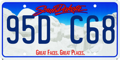 SD license plate 95DC68