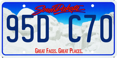 SD license plate 95DC70