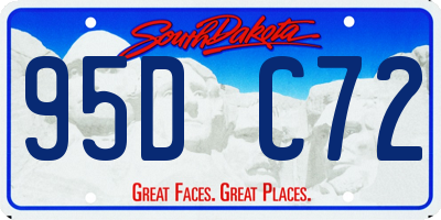 SD license plate 95DC72