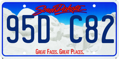 SD license plate 95DC82