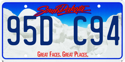 SD license plate 95DC94