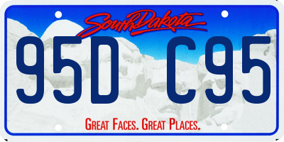 SD license plate 95DC95