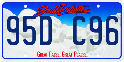 SD license plate 95DC96