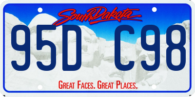 SD license plate 95DC98