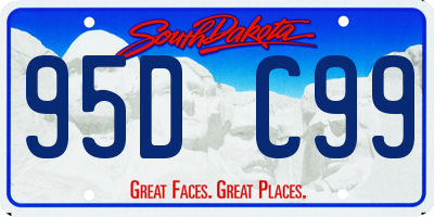 SD license plate 95DC99