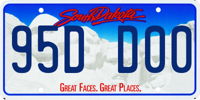 SD license plate 95DD00