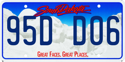 SD license plate 95DD06