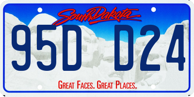 SD license plate 95DD24