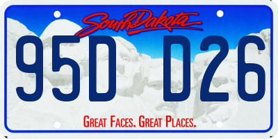 SD license plate 95DD26