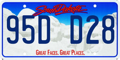 SD license plate 95DD28