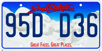 SD license plate 95DD36