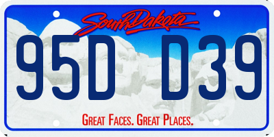 SD license plate 95DD39