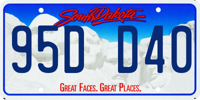 SD license plate 95DD40