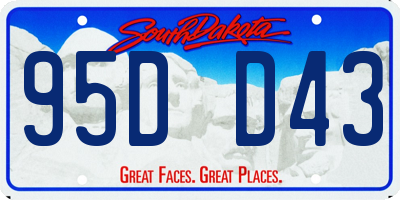 SD license plate 95DD43