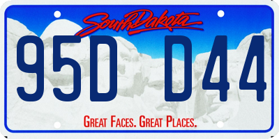 SD license plate 95DD44