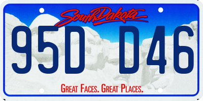SD license plate 95DD46