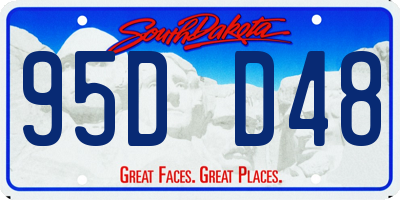 SD license plate 95DD48