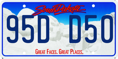 SD license plate 95DD50