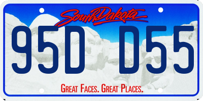 SD license plate 95DD55