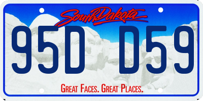 SD license plate 95DD59