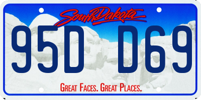 SD license plate 95DD69